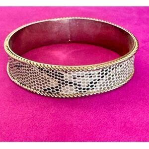 Grayish Blue-Black Snakeskin Bangle, Vintage